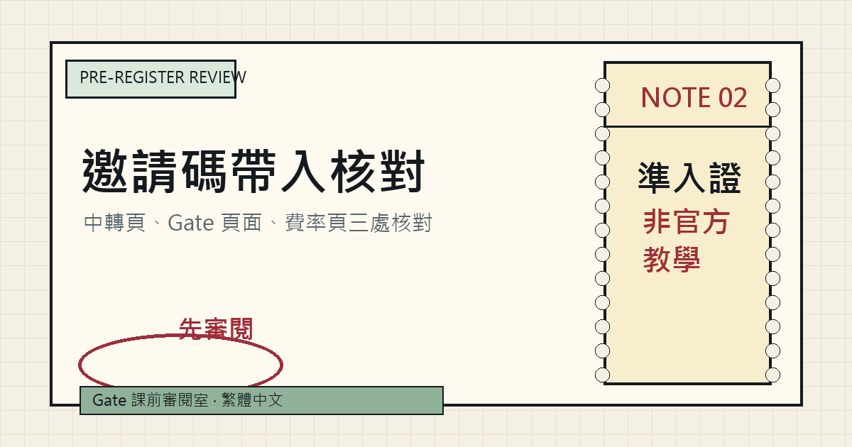 邀請碼 GGATEABE 核對講義封面