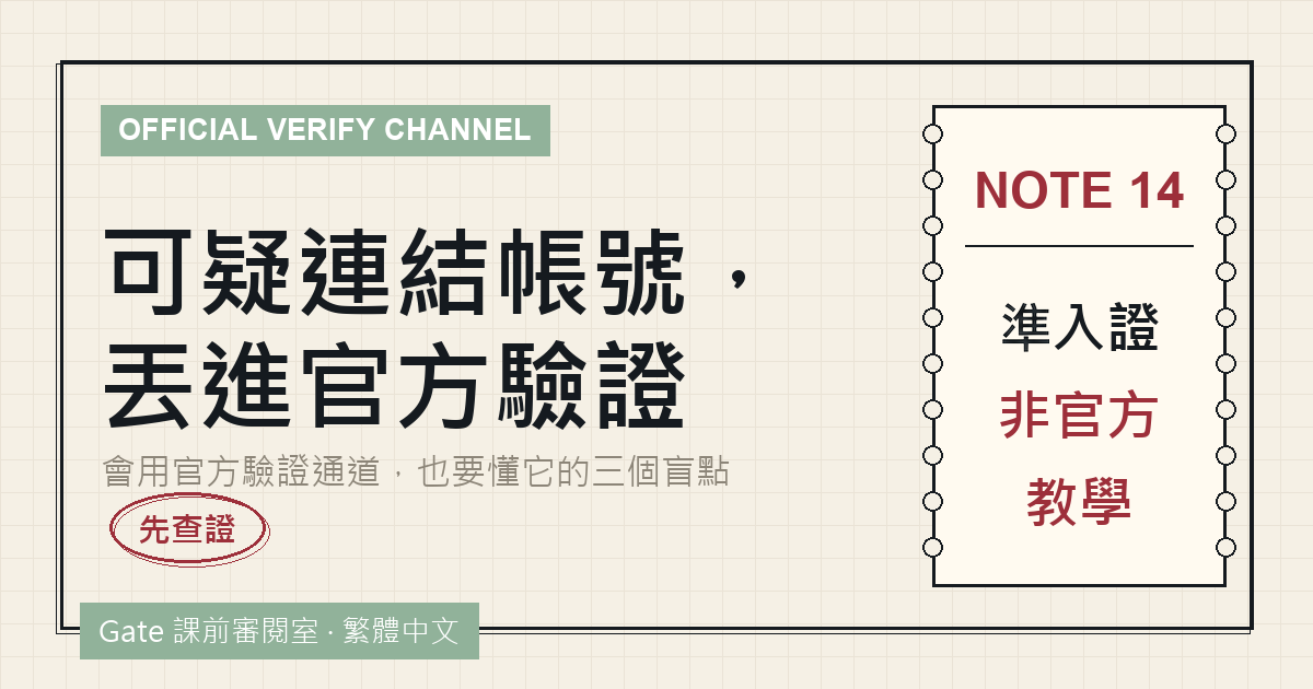 用 Gate 官方驗證通道核實可疑連結與帳號真偽的封面